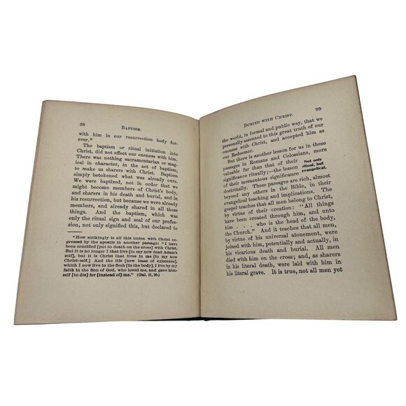 Baptism By William G. Williams 1901 Hardcover Little Books On Doctrine Antique - Picture 7 of 9